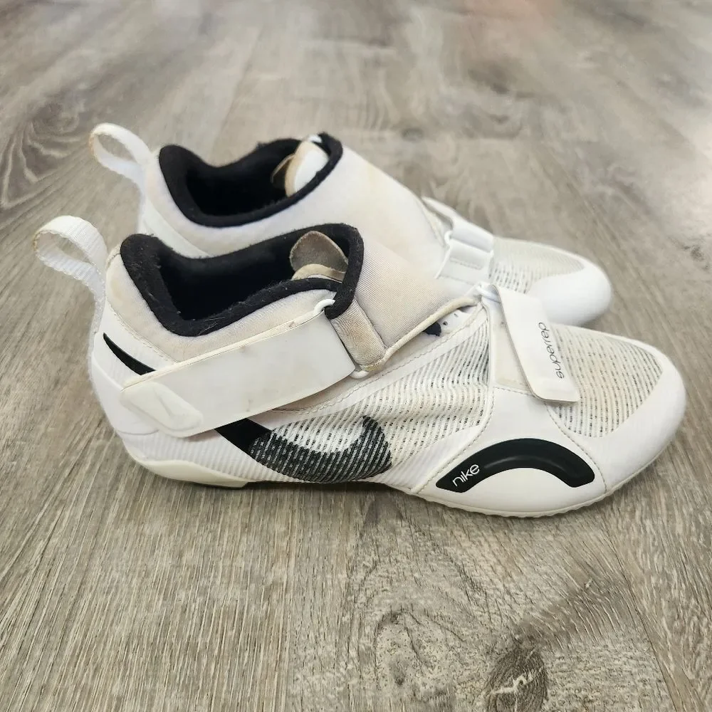 Nike SuperRep Cycle White Black Cycling Shoes Cleats Women’s Size 7.5 CJ0775-100